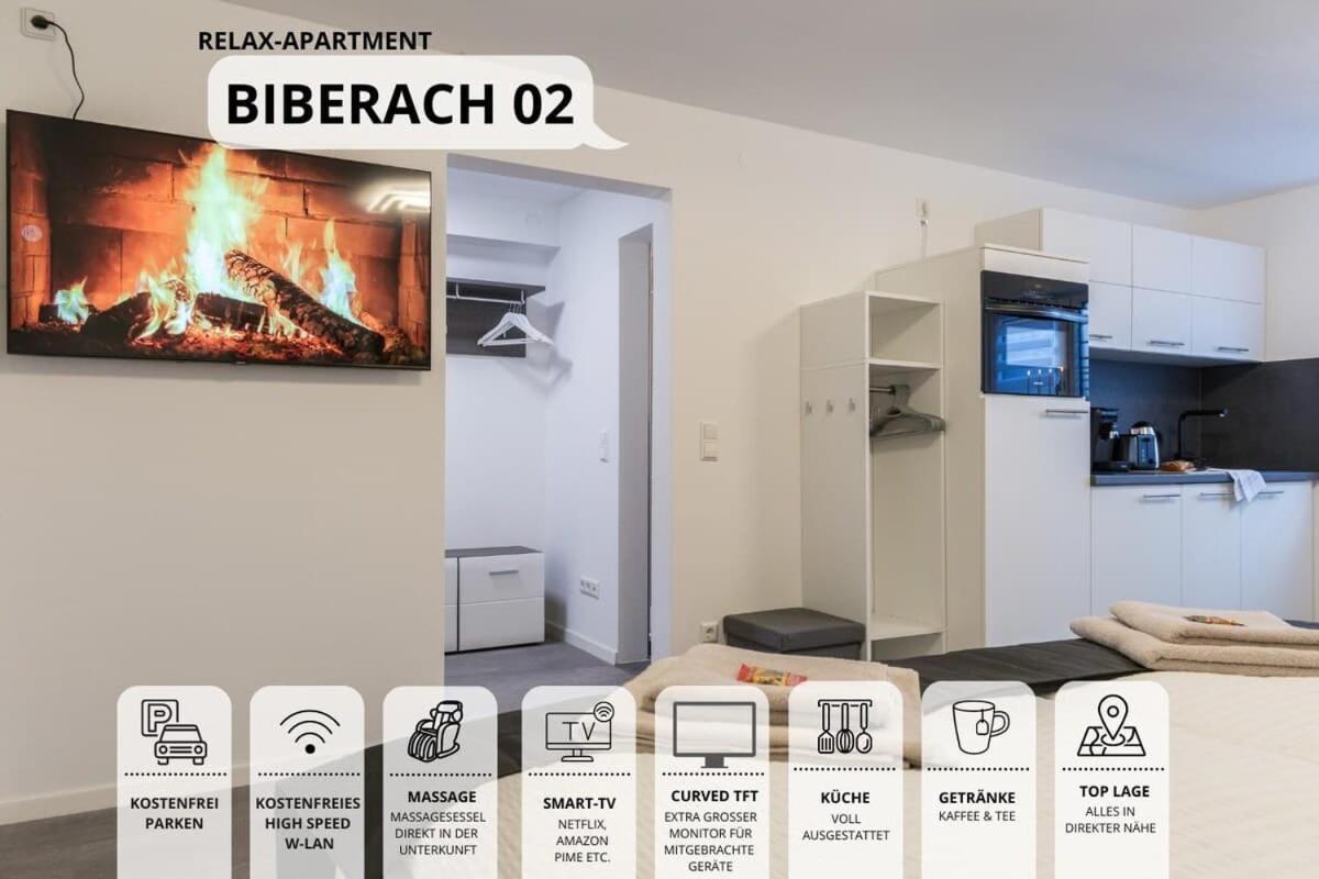 Relaxapartment 2 Massagesessel Smarttv Kueche Biberach an der Riß Exterior photo